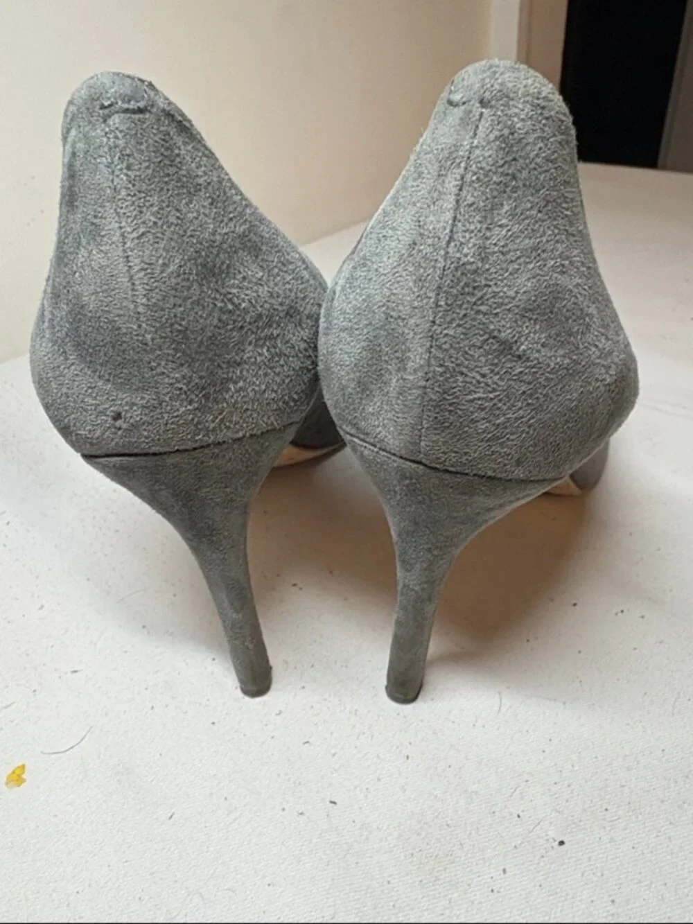 Via Spiga Gray Suede Pointed-Toe Stiletto Pumps size 7